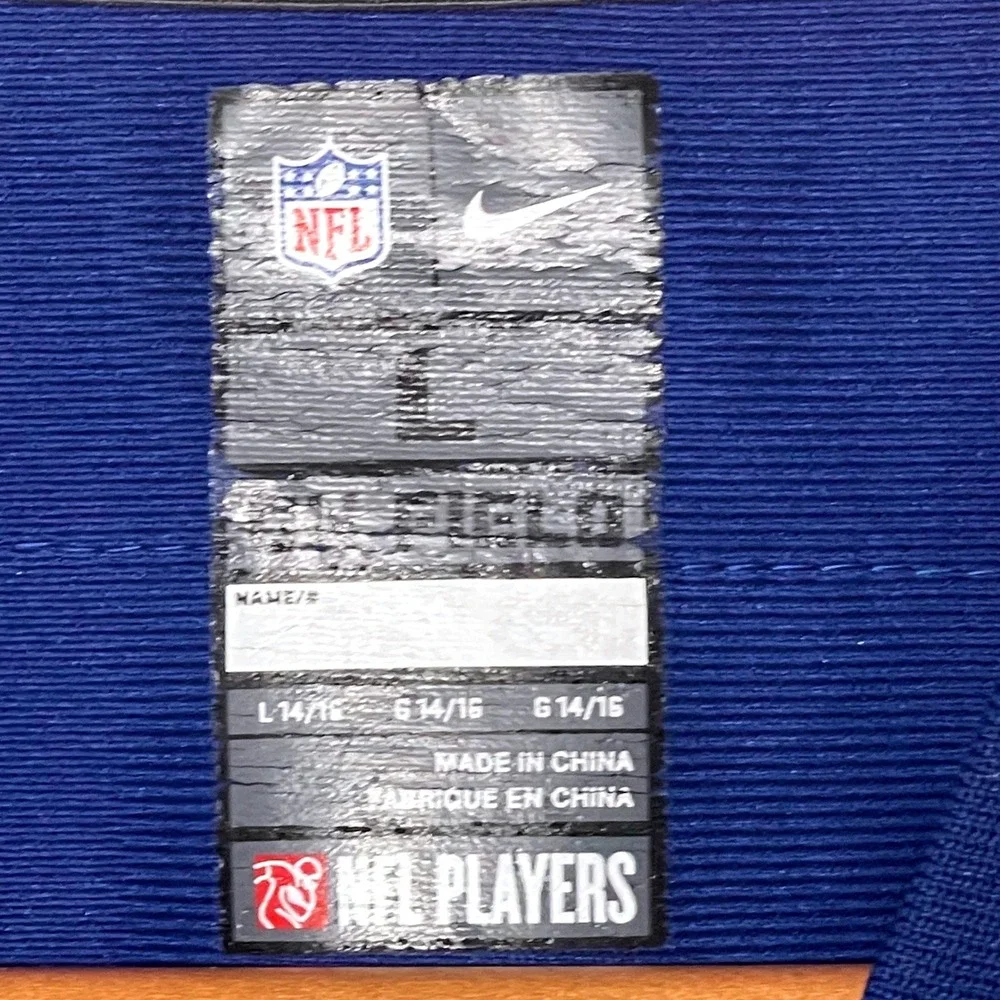 Nike New York Giants Martellus Bennett 85 Blue Football Jersey Youth Large 14-16